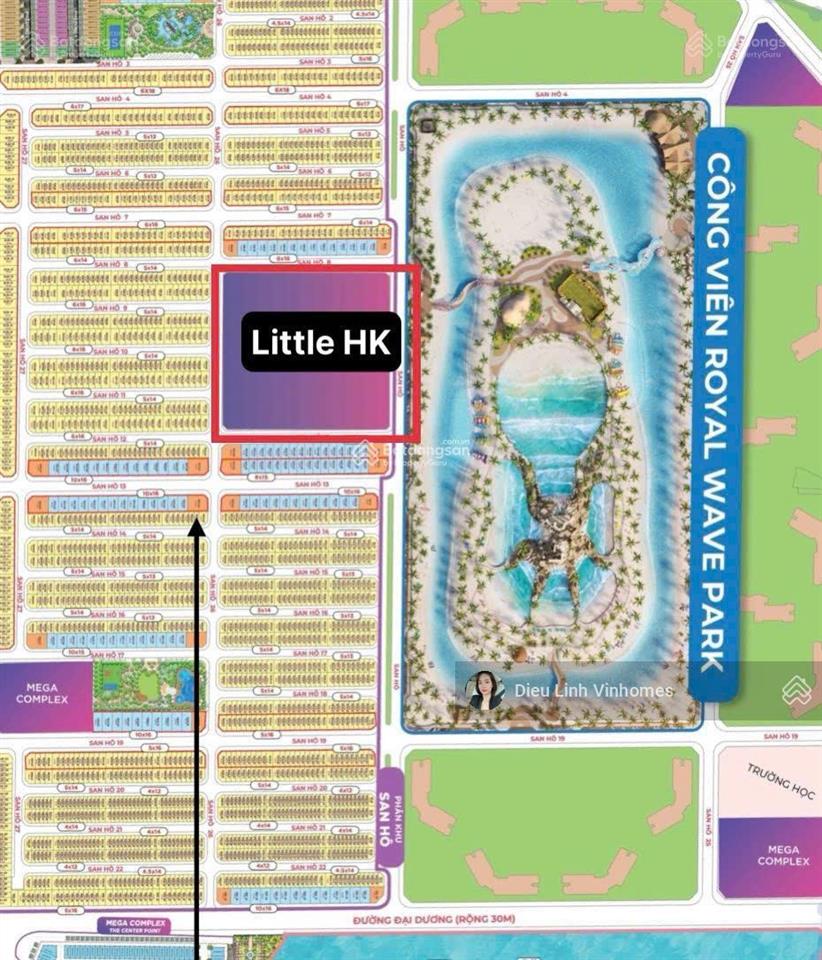 Cắt lỗ liền kề san hô 70m2 giá 9,4 tỷ, áp góc gần little hong kong