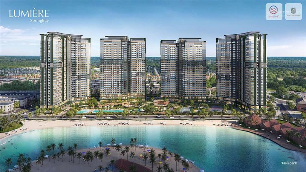 Bán căn 2pn 2wc 60,5m2 lumiere spring bay cách biển hồ tạo sóng 100m vinhomes ocean park 2