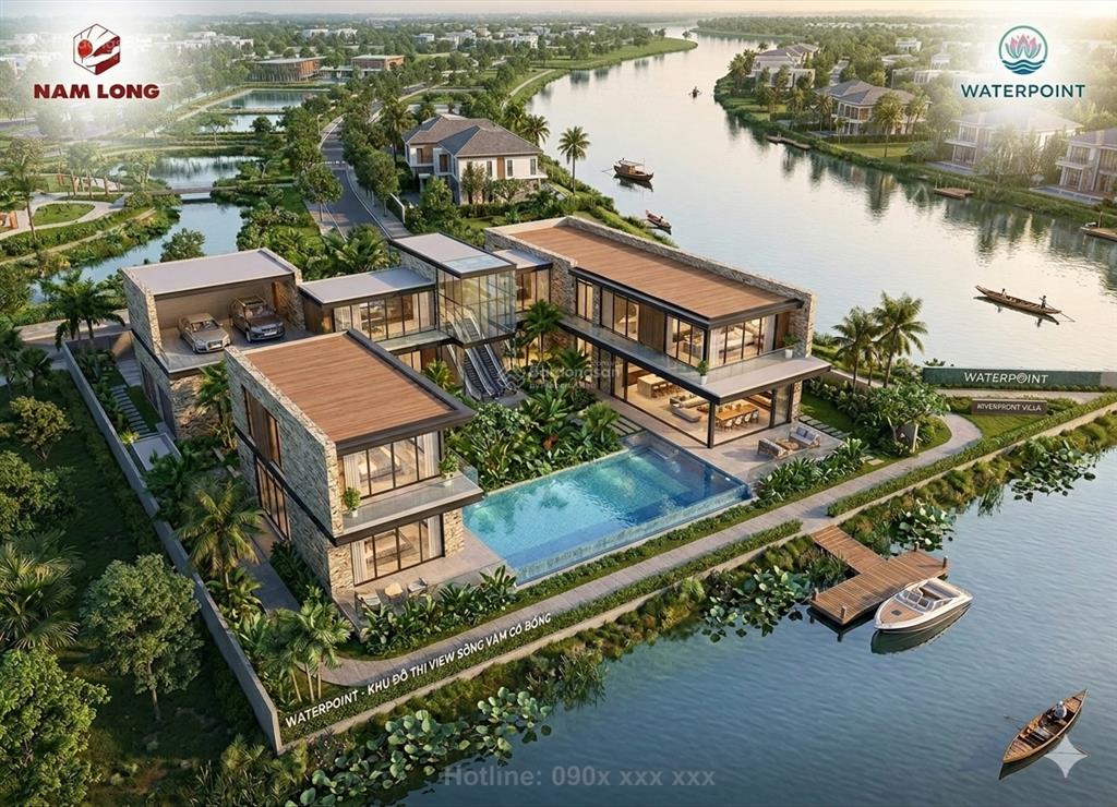 Biệt thự sông cuối cùng 1.301m2 kđt waterpoint 355ha 3 mặt sông vàm cỏ đông số lượng giới hạn