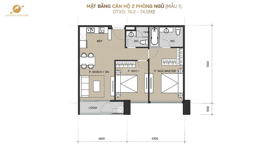 Siêu đầu tư với căn 2pn, 70m2 tại sunshine river park tây hồ, giá bán 118 tr/m2 full csbh từ cđt