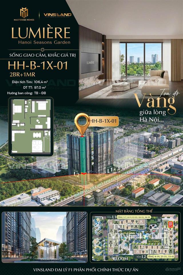 3 ngủ góc 97m2 thiết kế top 1 tại tòa l2 view metro và thành phố tuyệt đẹp, có gói 5% 0962 284 ***