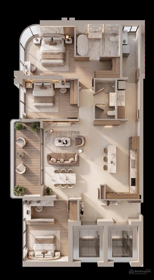 Căn hộ 3 ngủ the magnolia 3 ngủ l 138m2 hơn 13 tỷ