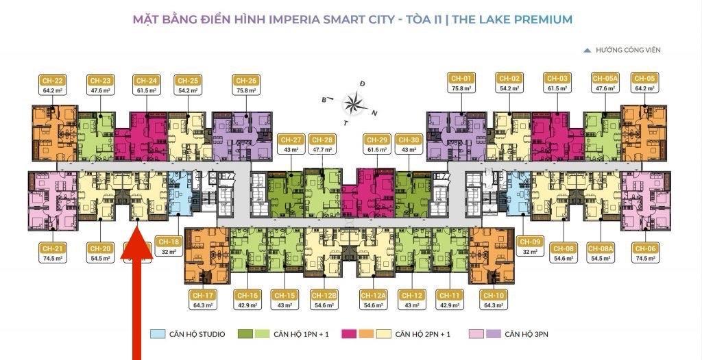 Chính chủ mình bán căn 55m2 tòa i1 dự án imperia smart city