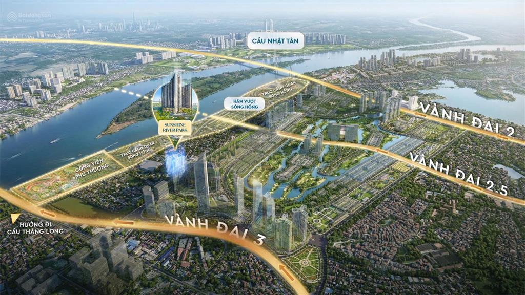 Sunshine river park căn hộ cao cấp view trục cảnh quan sông hồng . gía từ 104tr/m2. ck 12%, htls 0%