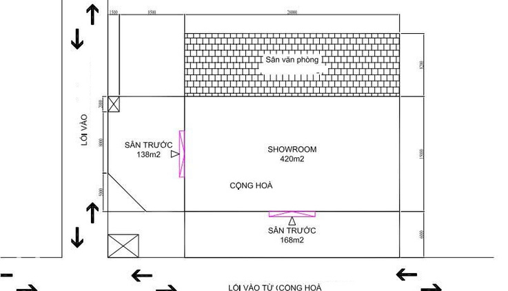 Cho thuê Văn phòng 420m² góc 2 mặt tiền Cộng Hòa, P. 12, Q. Tân Bình.