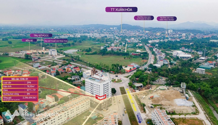 Căn hộ cạnh khu công nghiệp Phúc Yên giá chỉ từ 28 triệu/m² – quỹ căn đẹp đang dần cạn