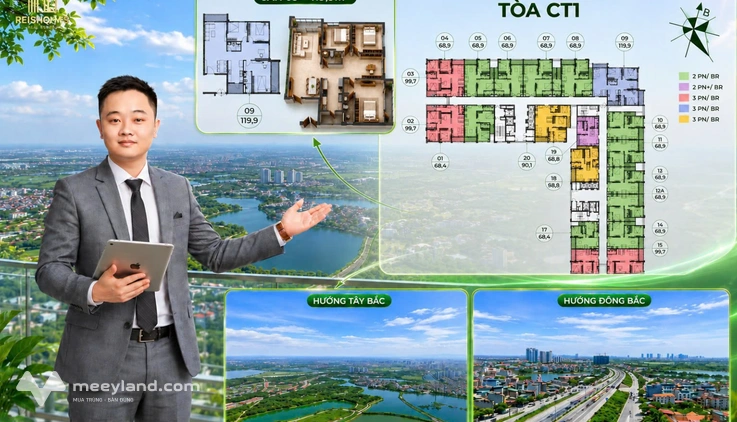 3 phòng ngủ Corner 119,9m² – dòng căn giới hạn tại Mandarin Garden Yên Sở 3