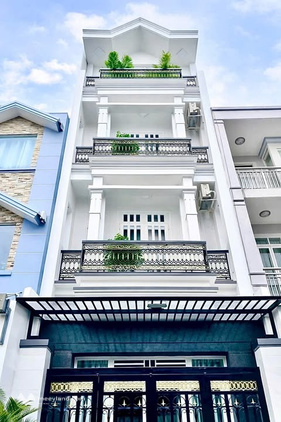 Giáp quận 10, hẻm kinh doanh 6m, ô tô ngủ trong nhà, 4 tầng mới đẹp, 5 phòng ngủ, 55m2, sổ đẹp, hoàn công đủ