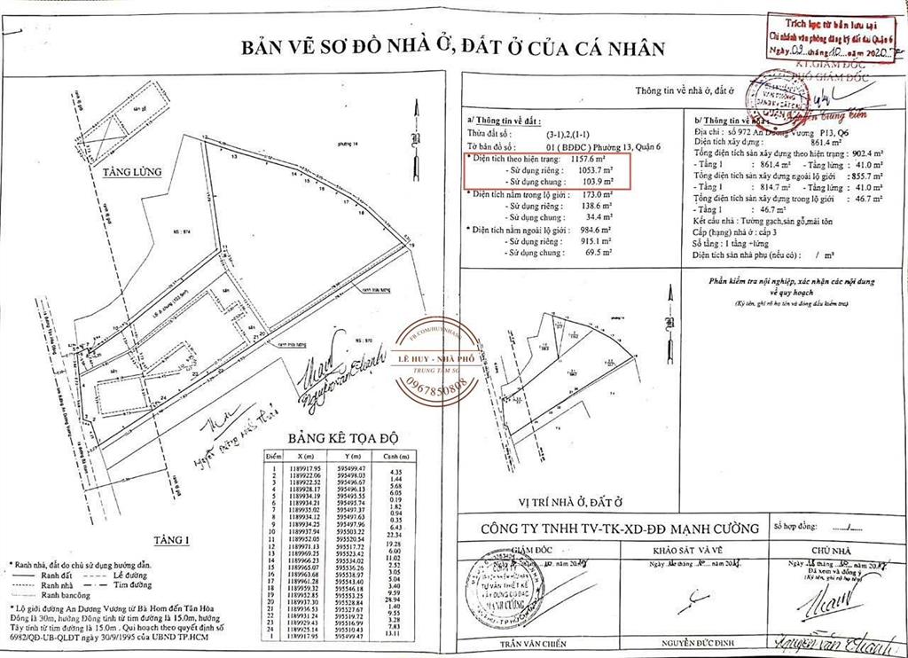 (1157,7m² ngang 16m nở hậu 40) mặt tiền 972 an dương vương, phú lâm, quận 6
