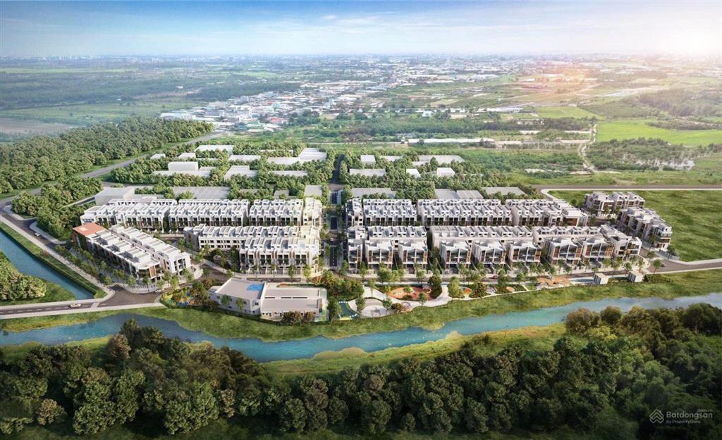 Bán nhà phố the meadow bình chánh, thanh toán 20% nhận nhà, 100m², 4pn, 4wc, 3 tầng, mặt tiền 12m