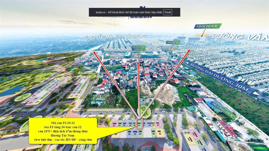 Bán căn hộ 1pn+ dt 47m tầng trung view thoáng chính sách 5 năm mua nhà không lo lãi suất