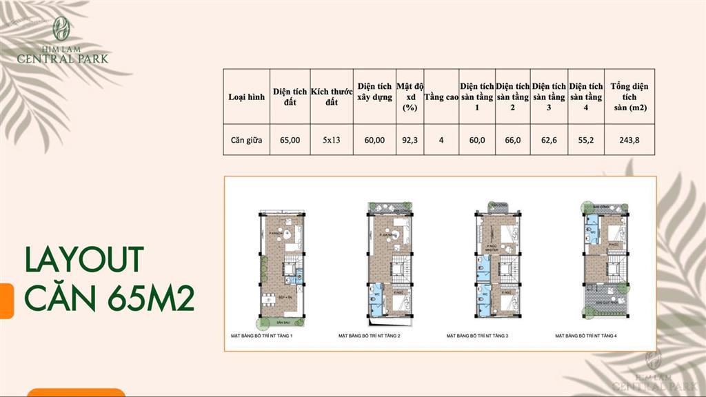 Chính chủ cần bán gấp lô lk hl107 dự án him lam central park giá 4,x tỷ 0964 301 ***