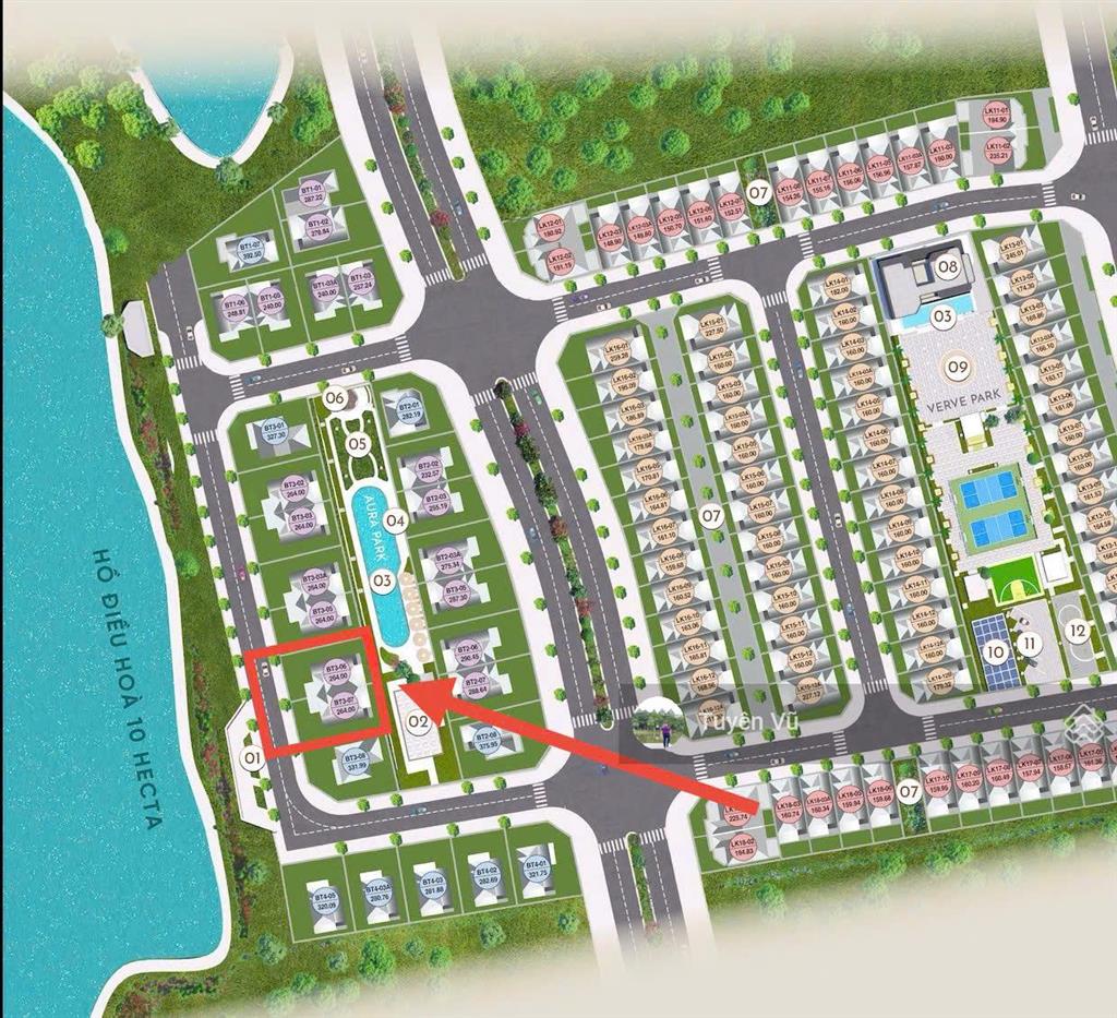 Bán cặp biệt thự mặt hồ hòa lạc city, diện tích sử dụng 1000m², thiết kế có hầm