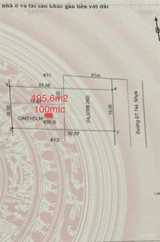 15m mặt tiền dt744 xã minh thạnh tp hcm, có 100m2 thổ cư, giá 1,65 tỷ. định 0936 419 ***
