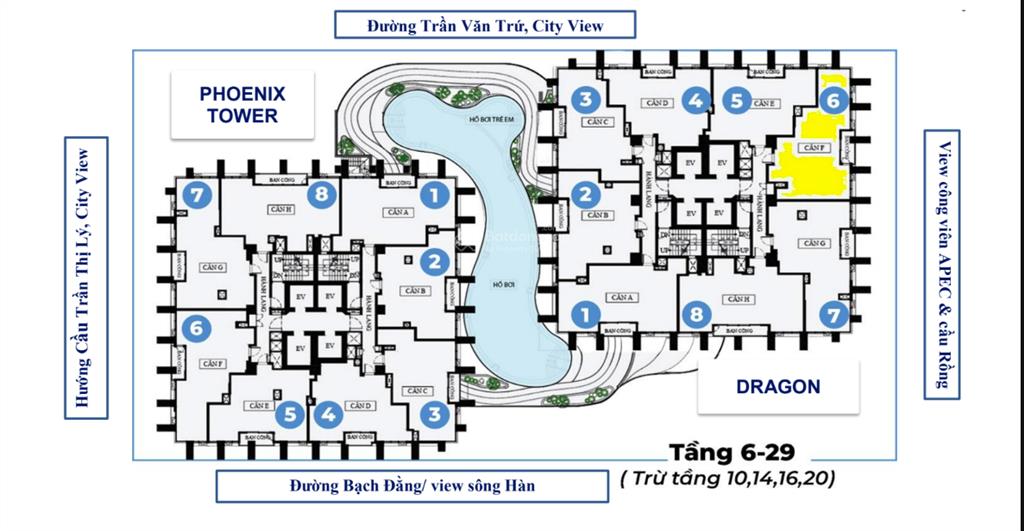 Bán căn góc d.1506 dragon tower 64,36m² view công viên apec & cầu rồng