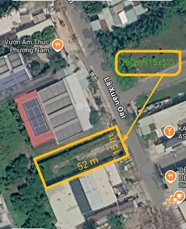 Đất mặt tiền lã xuân oai, 780m(15x52), full thổ, gần liên phường 58 tỷ tlcc