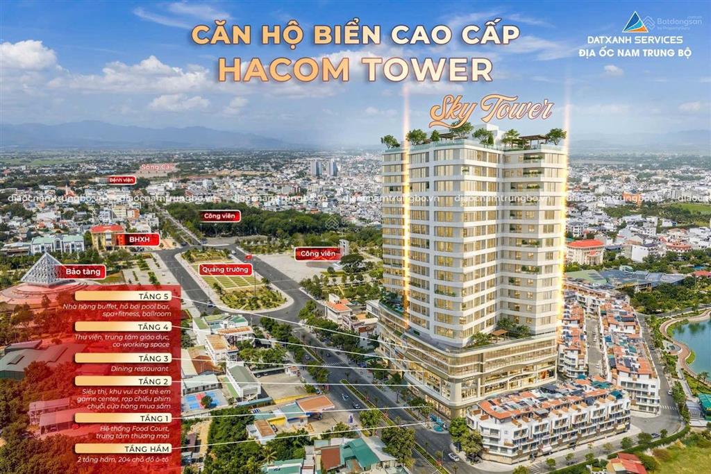 Lần đầu tiên xuất hiện bán căn hộ cao cấp hacom tower với giá "trả góp gốc" 1% chỉ 15 triệu/tháng