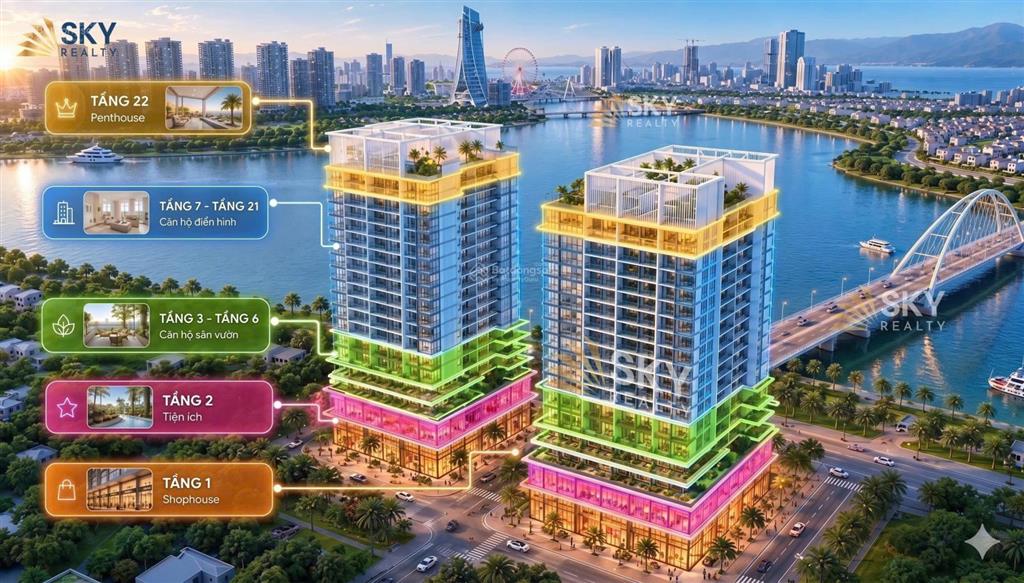Căn 2pn view sông giá chỉ 2,8 tỷ giỏ hàng độc quyền cđt sun group