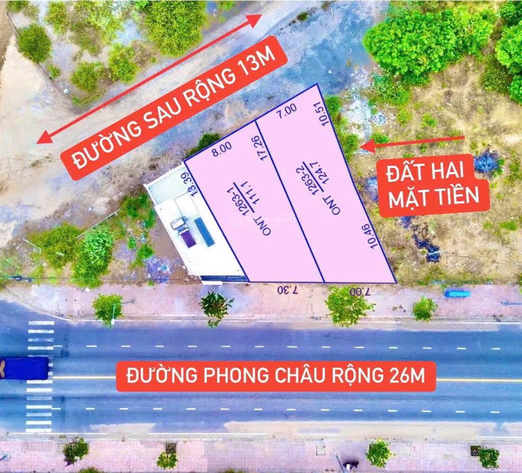Bán lô đất thổ cư mặt tiền đường phong châu, vĩnh thái, nha trang | bề ngang 7.3m