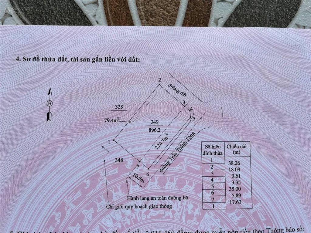 Em chính chủ cần bán lô góc 2 mặt tiền kdc hiện hữu đất cln quy hoạch phủ hồng