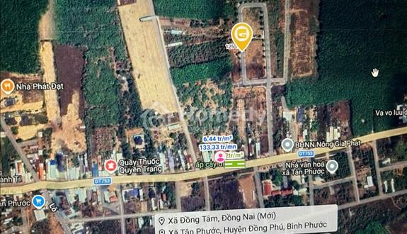 Bán lô đất nền đối diện UBMTQ Xã Đồng Tâm (ĐT 753 mở rộng), 600 triệu