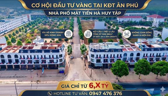 Bán Nhà Phố Khu Đô Thị Ân Phú – Mặt Tiền Hà Huy Tập 30m, TP. Buôn Ma Thuột