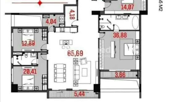 Bán căn Vip 180m2 4 ngủ giá 18.5 ty tại chung cư cao cấp Berriver Jardin Long Biên