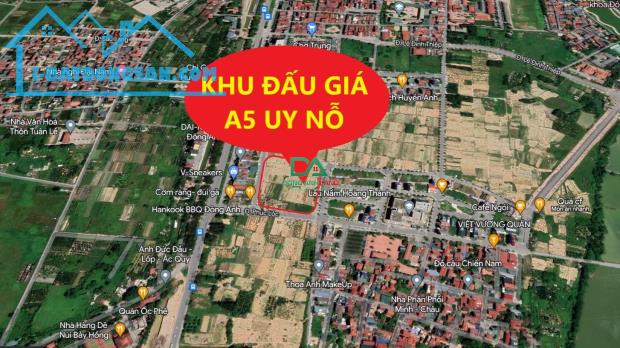 ĐẤT ĐẤU GIÁ A5 UY NỖ ĐÔNG ANH - KHU VƯỜN ĐÀO