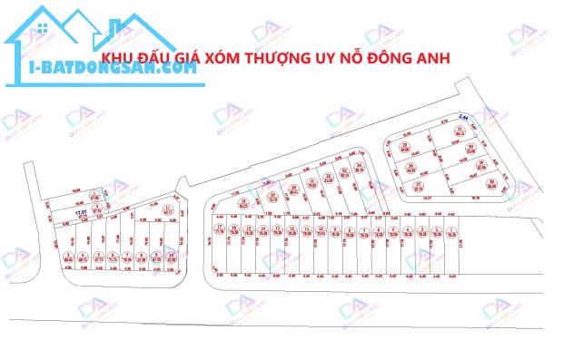 Bán đất đấu giá Xóm Thượng Uy Nỗ Đông Anh mặt đường kinh doanh