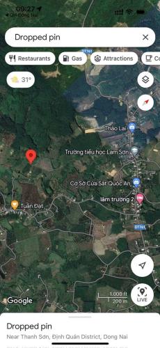 Cần tiền bán lô đất DT 761, Thanh Sơn, Định Quán, Đồng Nai 435triệu