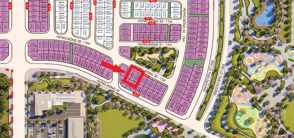 Bán Shophouse Vinhomes Wonder City, Hừng Đông 36, 120m2, mặt công viên