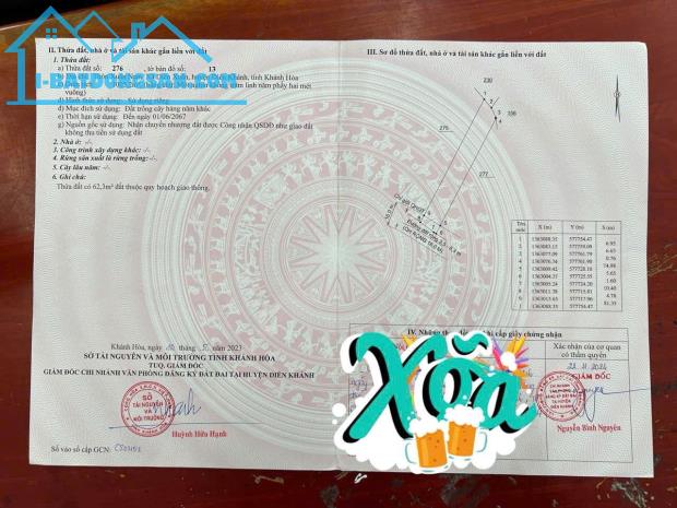 Bán đất vườn Diên Xuân giá rẻ mặt đường bê tông gần chợ gần khu dân cư