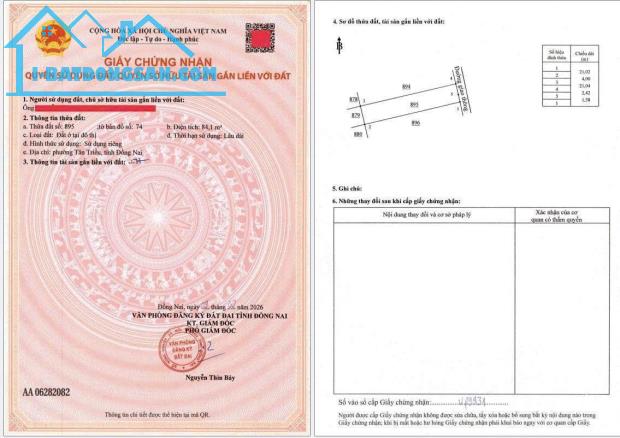 Bán đất hương lộ 9, Tân Triều, Đồng Nai: 4 x 21, giá 1,3 tỷ