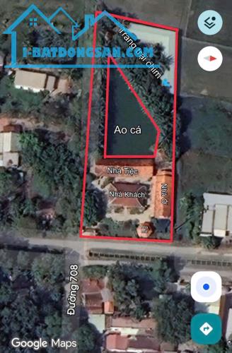 Bán nhà vườn Trung Lập Thượng có nhà gỗ mái ngói, hồ cá , thủy tạ...tdt 3000m2 giá 9,5 tỷ