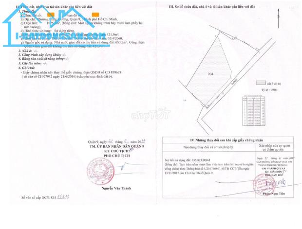 Cần bán lô đất HXH 71 Võ Văn Hát, Long Trường,TP.HCM