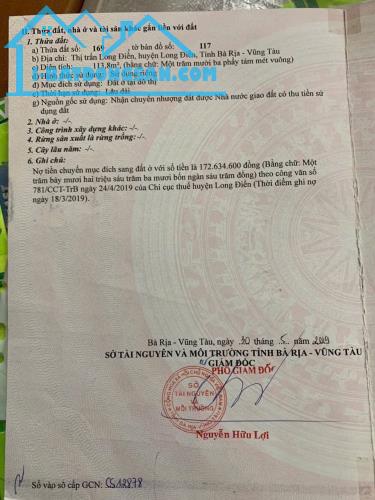 Chính chủ gửi bán nhanh đất Long Điền- Lô Đất Xây Nhà Ở Đẹp chỉ từ 1tỷ550