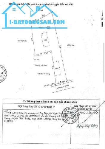Bán gấp lô đất 909m2 tại Phường Phú Lợi , Hồ Chí Minh ( Thủ Dầu Một - Bình Dương cũ )