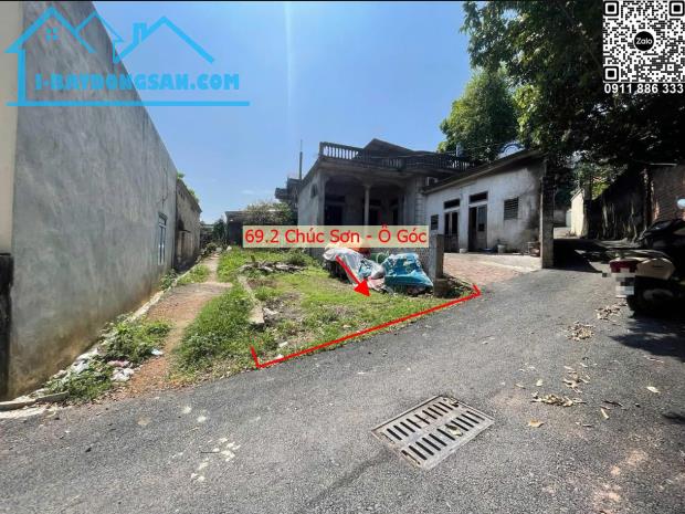 Bán đất Chúc Sơn Chương Mỹ, lô góc 69m2, đường nhựa, chủ bán gấp giá RẺ