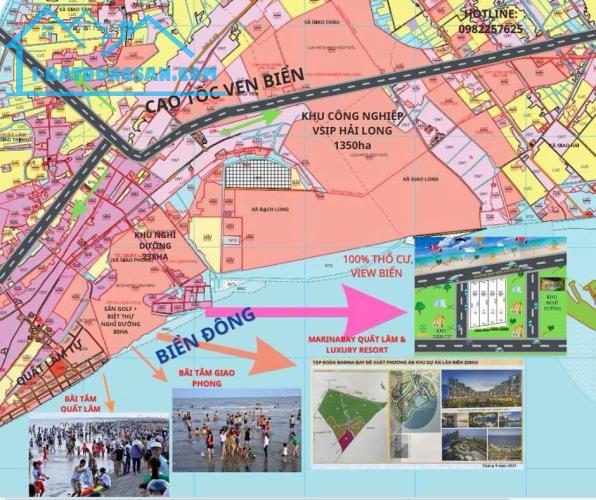 Bán gấp giá rẻ đất mặt biển phân lô FO Hải Xuân 100m, mặt tiền 5m, nhỉnh 1 tỷ, Hải Hậu,