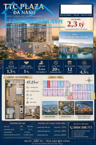 🔥 CHỈ 2,3 TỶ SỞ HỮU CĂN HỘ VIEW VỊNH BIỂN ĐÀ NẴNG – NHẬN NHÀ NGAY!🏙 TTC Plaza Đà Nẵng