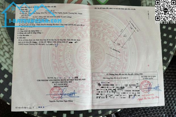 Bán đất Phú Nghĩa Chương Mỹ, gần KCN, 2 thoáng trước sau, ô tô vào đất chỉ 2.3x tỷ.