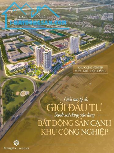 BáBán Căn 2PN Hướng Đông Nam 60m2 ! Dự Án Mangala Complex Song Khê Nội Hoàng Bắc Ninh 📍
