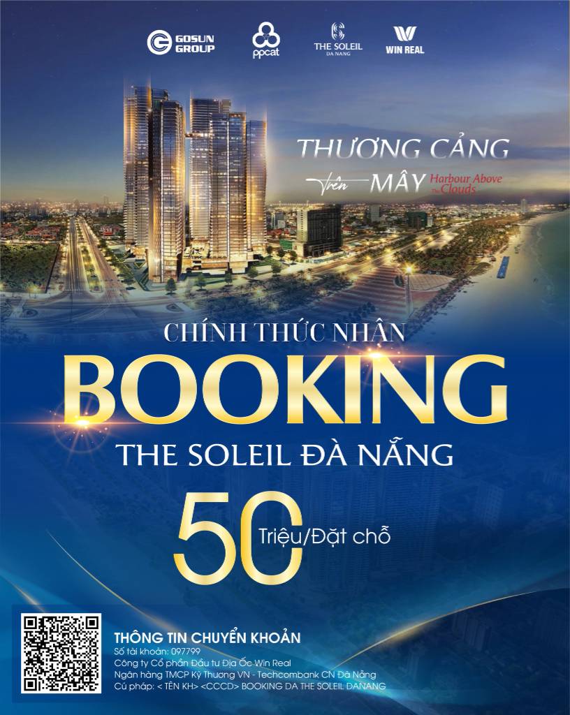 The Soleil: Đợt 1, CK đến 13,5%- Giá từ 2,4 tỷ- Booking 50 triệu - Dòng tiền cho thuê 500tr/năm